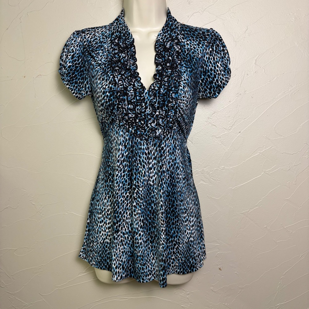 Baby DOLL Animal Print TOP With RUFFLE